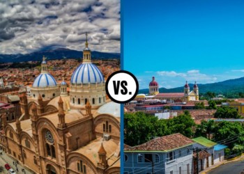 Cuenca, Ecuador to the left and Granada, Nicaragua to the right