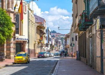 Street in Cuenca, Ecuador