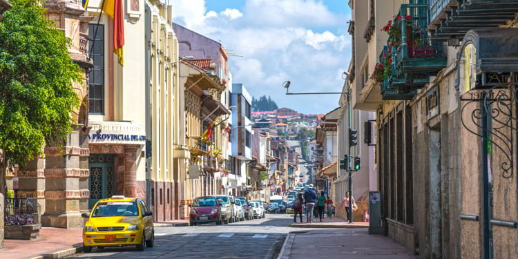 Street in Cuenca, Ecuador