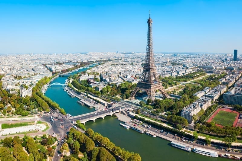 Eiffel Tower aerial view