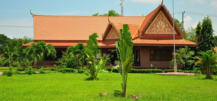 Classic Cambodian home with pointed roof. real estate in cambodia