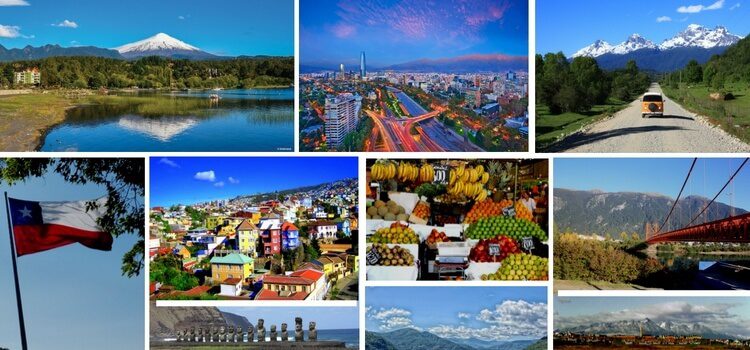 A collage of images from across Chile.