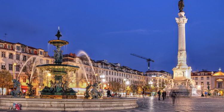 Rossio Square, Lisbon, Portugal