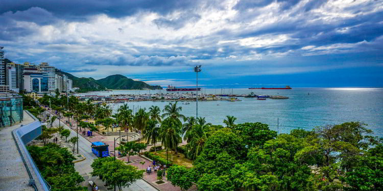 Great view of Santa Marta Colombia, retire to santa marta