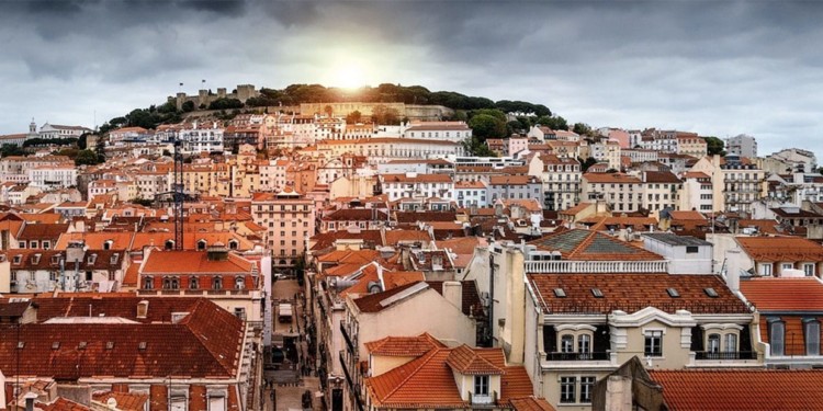 rooftop view over Lisbon, Portugal