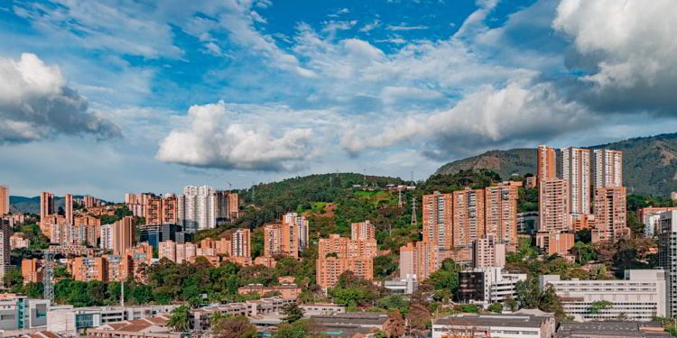 Panoramic of El Poblado in Medellin City