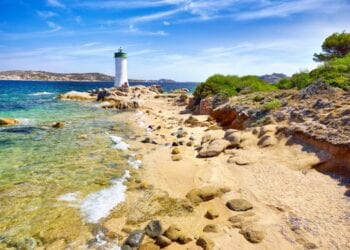 Sardinia Island - Lighthouse, Palau Beach, Italy.