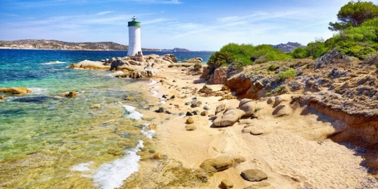 Sardinia Island - Lighthouse, Palau Beach, Italy.