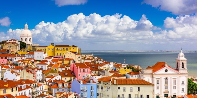 Lisbon, Portugal cityscape in the Alfama District.