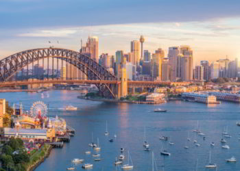 Downtown Sydney skyline in Australia