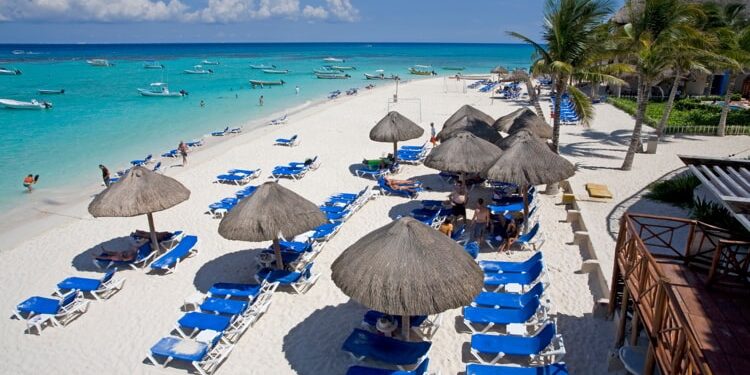 Strand von Playa del Carmen, Beach of Playa del Carmen.