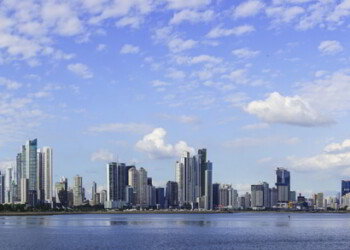 Panorama of modern Panama City, Panama