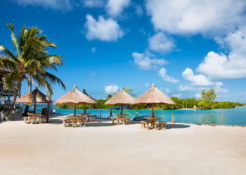 Beautiful Caribbean sight with turquoise water in Caye Caulker, Belize.