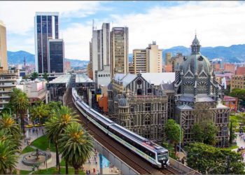 Medellin City with the metro