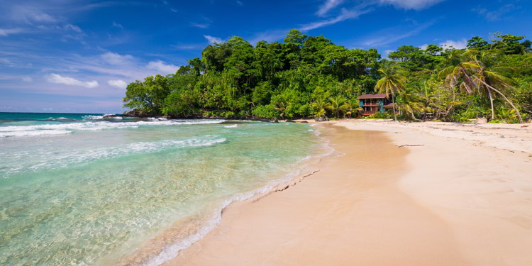 The beautiful Red Frog Beach, Bocas del Toro, Panama