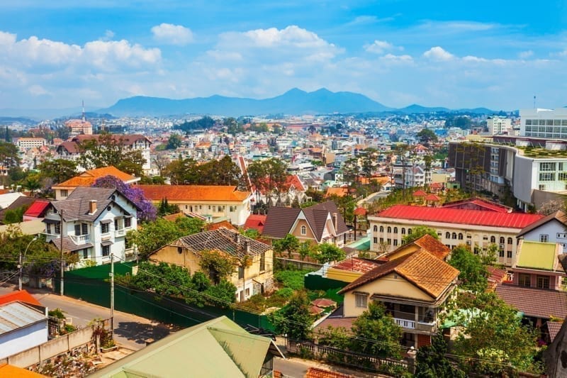 Da Lat city in Vietnam.