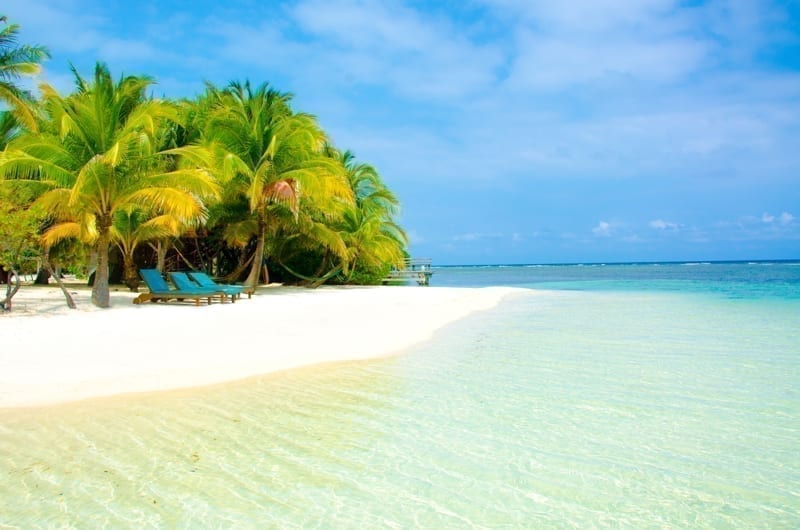 Southwater Caye Island in Belize.