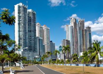 A view of Cinta Costera in Panama City, Panama