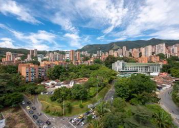 Panoramic view of El Poblado, Medellín, Colombia