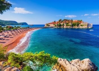 Old historical town and resort on Sveti Stefan