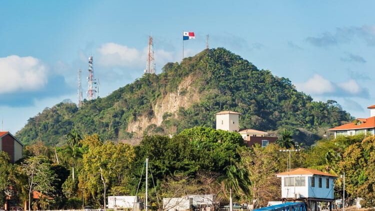 View at the Ancon Hill. It is a 654 foot hill that overlooks Panama City, Panama.