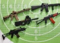 Weapons in the shooting range. Gun Laws