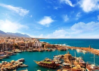 The view from Girne Castle Harbour, Northern Cyprus.