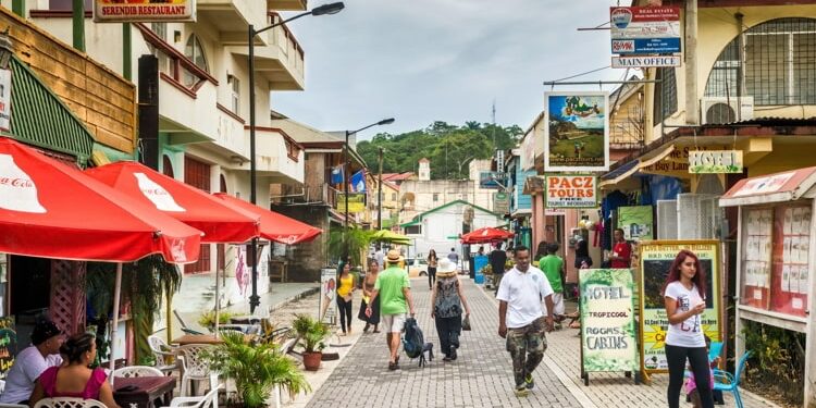 Burns Avenue in San Ignacio, Cayo District, Belize.