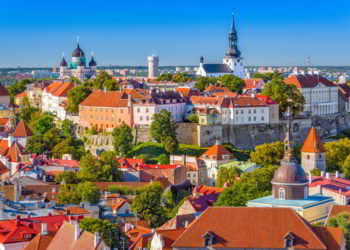 Buildings and houses in Tallinn, Estonia