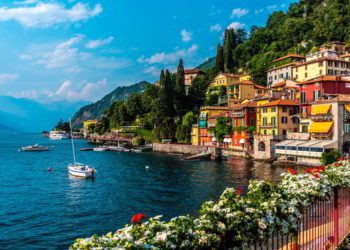 Varenna, small town on lake Como, Italy