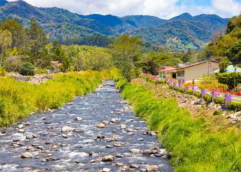 Caldera river in the morning in Boquete, Panama