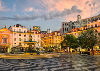 Rossio square in Lisbon, Portugal