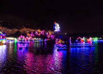 Christmas lights in Medellin, Antioquia, Colombia 