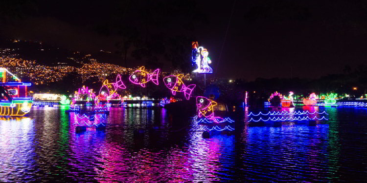 Christmas lights in Medellin, Antioquia, Colombia 