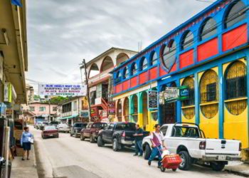 Hudson Street in San Ignacio, Cayo District, Belize