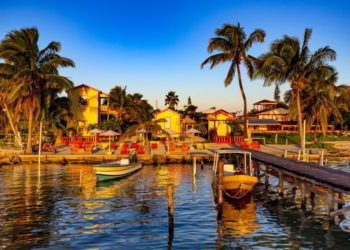 Sunrise at Caye Caulker Island in Belize