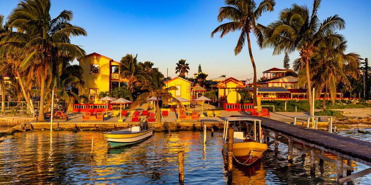 Sunrise at Caye Caulker Island in Belize