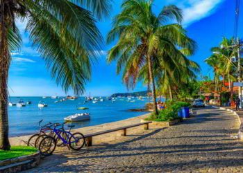 Seafront of Brigitte Bardot in Buzios, Rio de Janeiro, Brazil