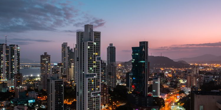 Skyscraper cityscape of Panama City, real estate in Panama