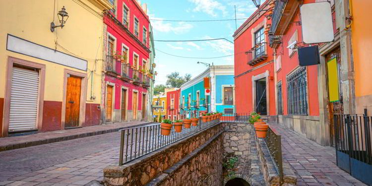 Beautiful streets and colorful facades of Guanajuato, Mexico