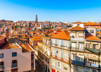 Panorama of the city of Porto in Portugal