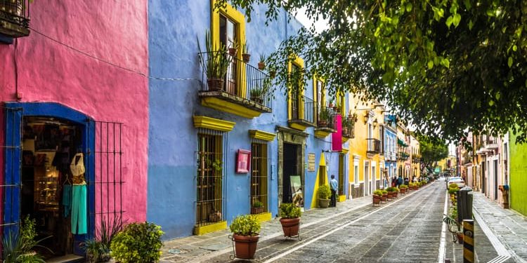 A street in Puebla, Mexico