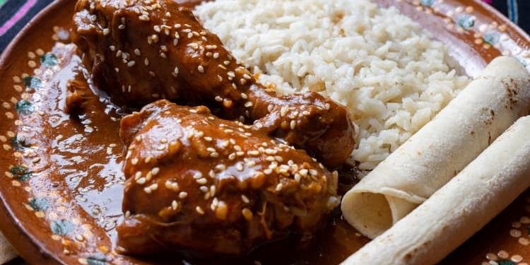 Mexican mole sauce with chicken