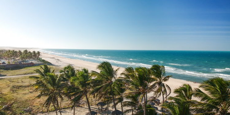 A beach in Fortaleza, Ceará, Brazil