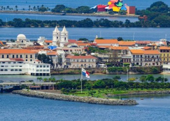 Aerial view of Panama's Casco Viejo