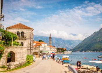 Mountains near town Perast, Kotor Nay, Montenegro