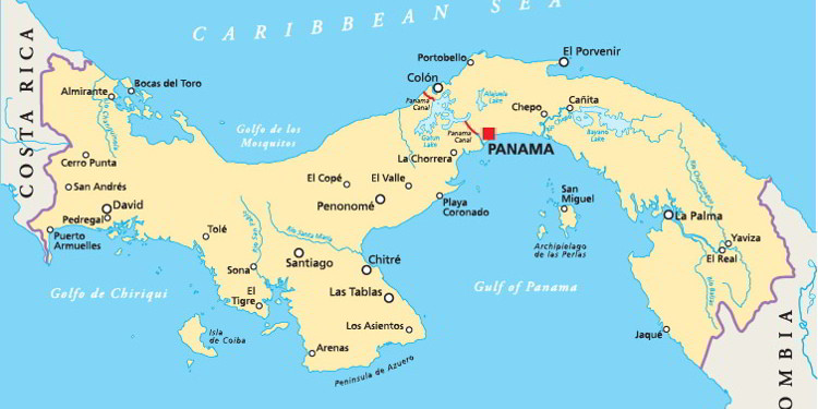 A map of Panama