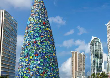 Christmas Holiday Scene in Panama City, Panama