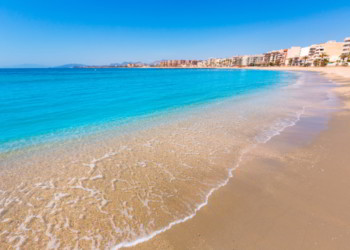 Aguilas Poniente beach Murcia in Spain 