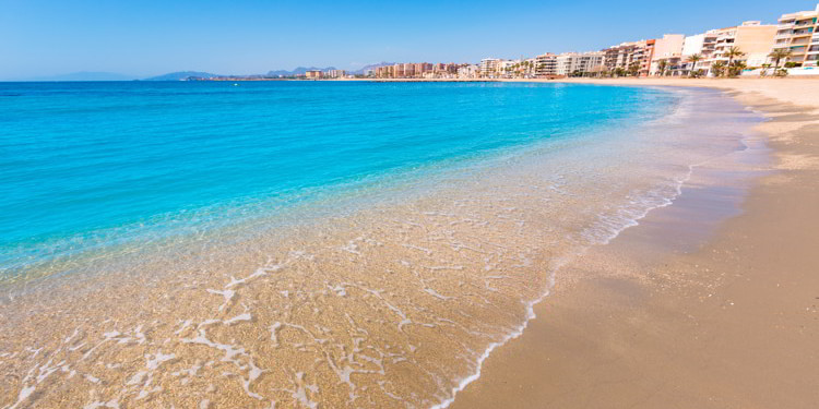 Aguilas Poniente beach Murcia in Spain 